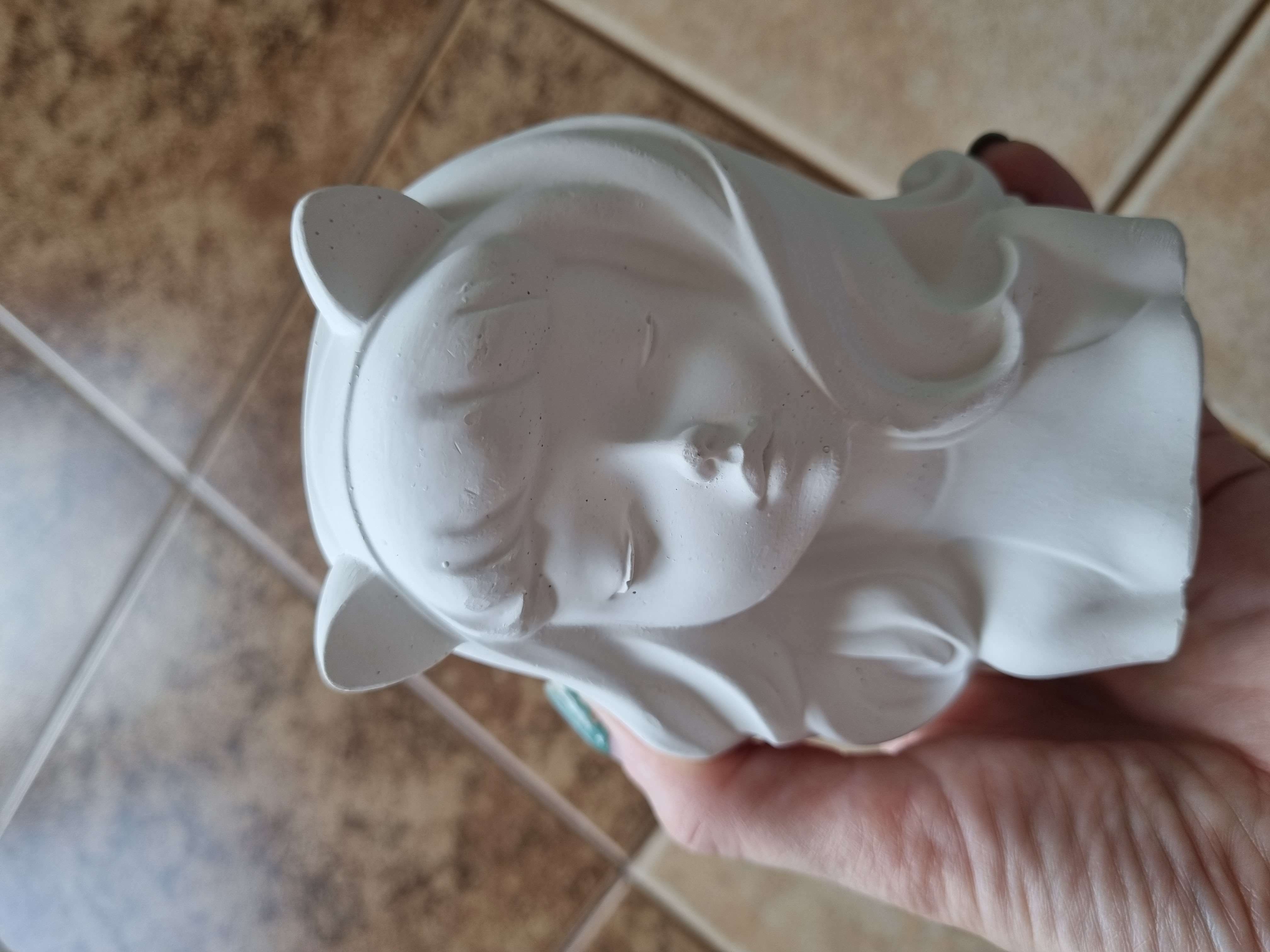 Фотография покупателя товара Декоративное кашпо для цветов «Девушка с ушками», 11×9×7 см, гипс, белое - Фото 9