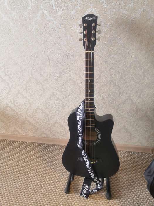 Фотография покупателя товара Ремень для гитары Music Life, 60-117х5 см, кресты - Фото 7