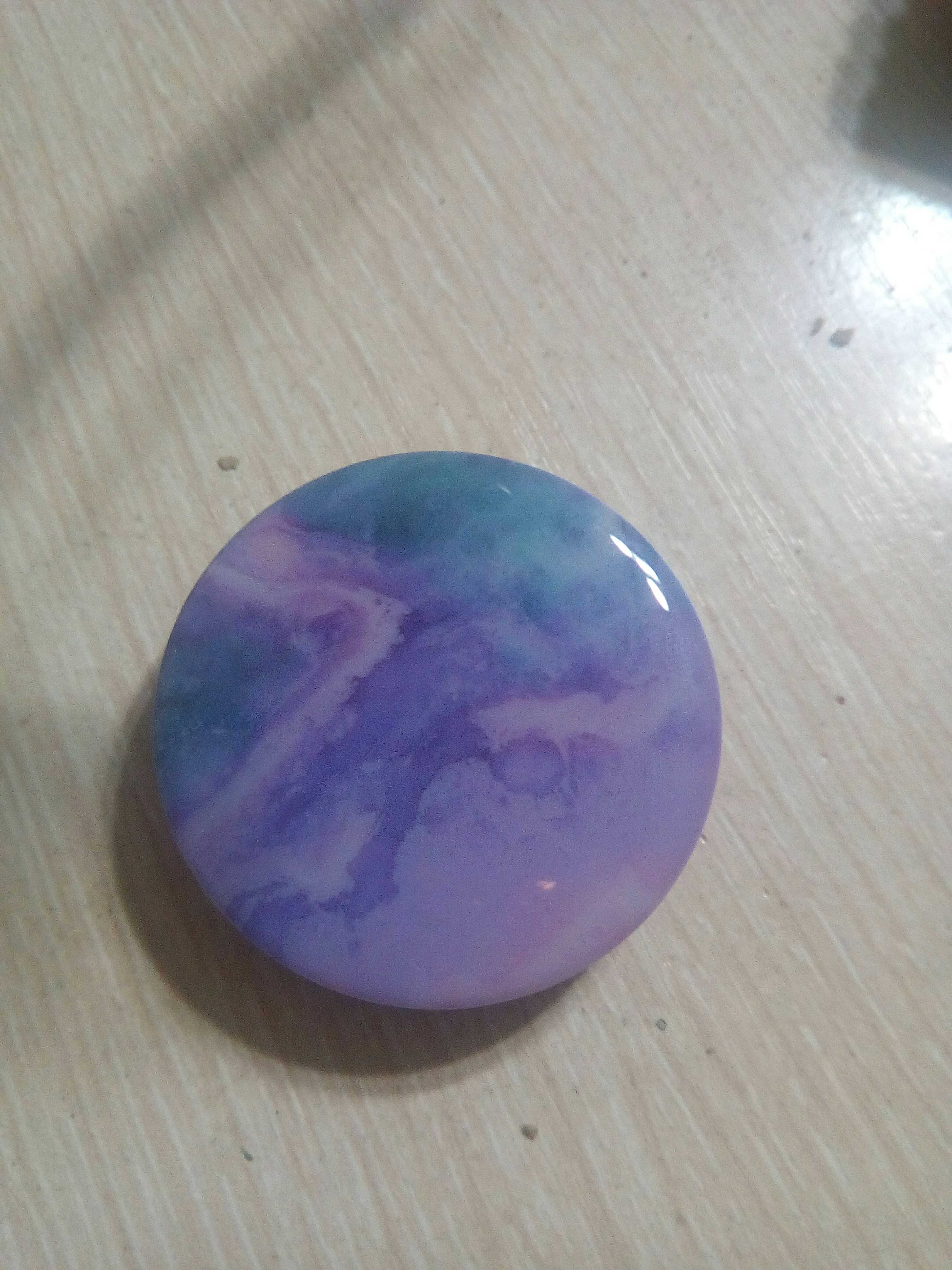 Фотография покупателя товара Попсокет с эпоксидом «Мрамор», 4 × 4 см - Фото 4