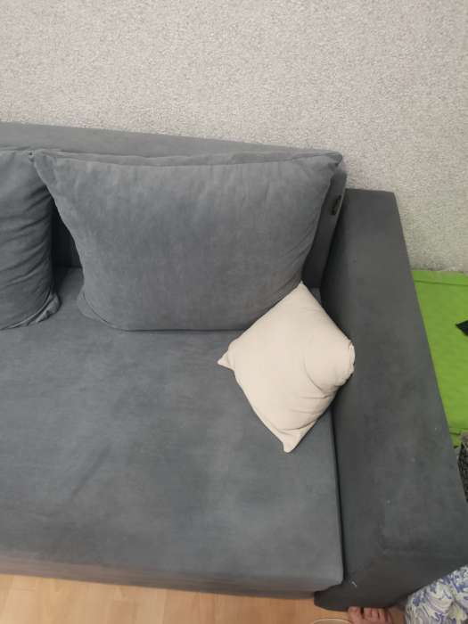 Фотография покупателя товара Диван прямой «Олимп 1», ППУ, еврокнижка, цвет селфи 15 / подушки селфи 01