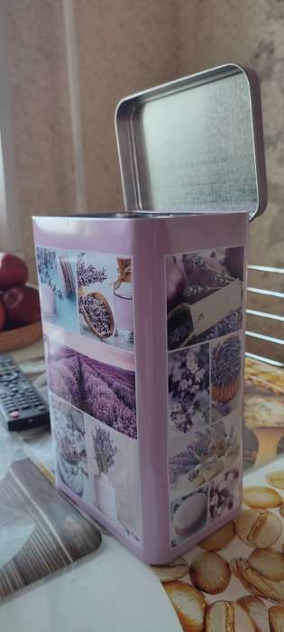 Фотография покупателя товара Банка с крышкой для сыпучих продуктов «Лаванда-3», 2,7 л, 9,5×21,5 см, прямоугольная - Фото 2