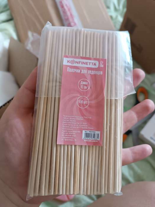 Фотография покупателя товара Палочки для мороженого - размешиватель Magistro, 11.4 см, дерево берёза, набор 100 шт. - Фото 6