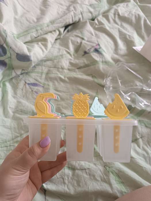 Фотография покупателя товара Форма для мороженого «Фрукты», 17.5×9×11 см, 9 ячеек, прозрачная - Фото 5