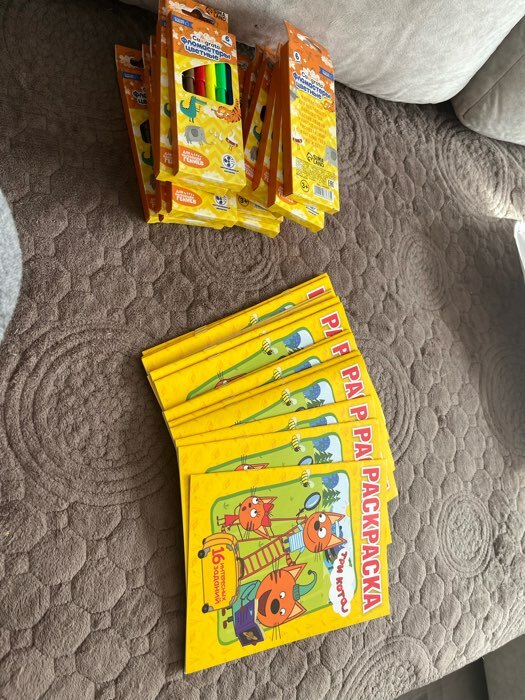 Фотография покупателя товара Раскраска «Три кота», А5 - Фото 3