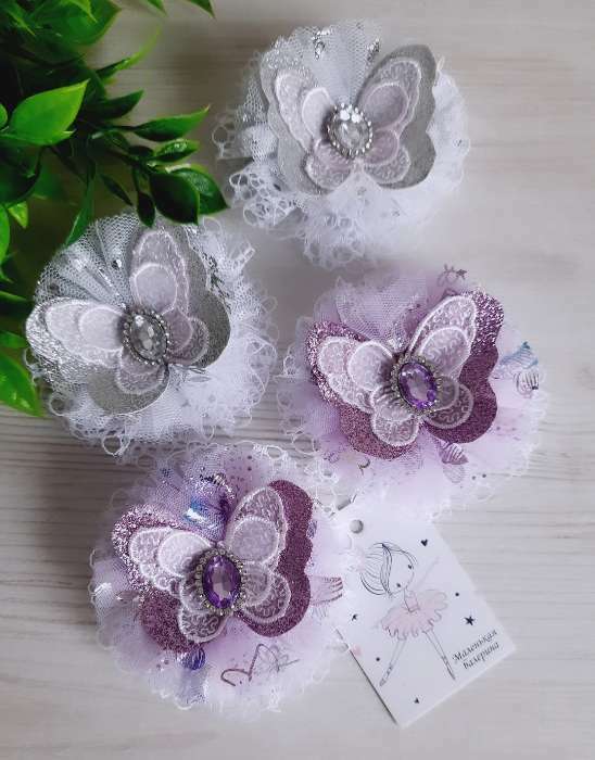 Фотография покупателя товара Аппликация для одежды «Бабочки», кружевная, 5.5×4 см, 10 шт., белая - Фото 2