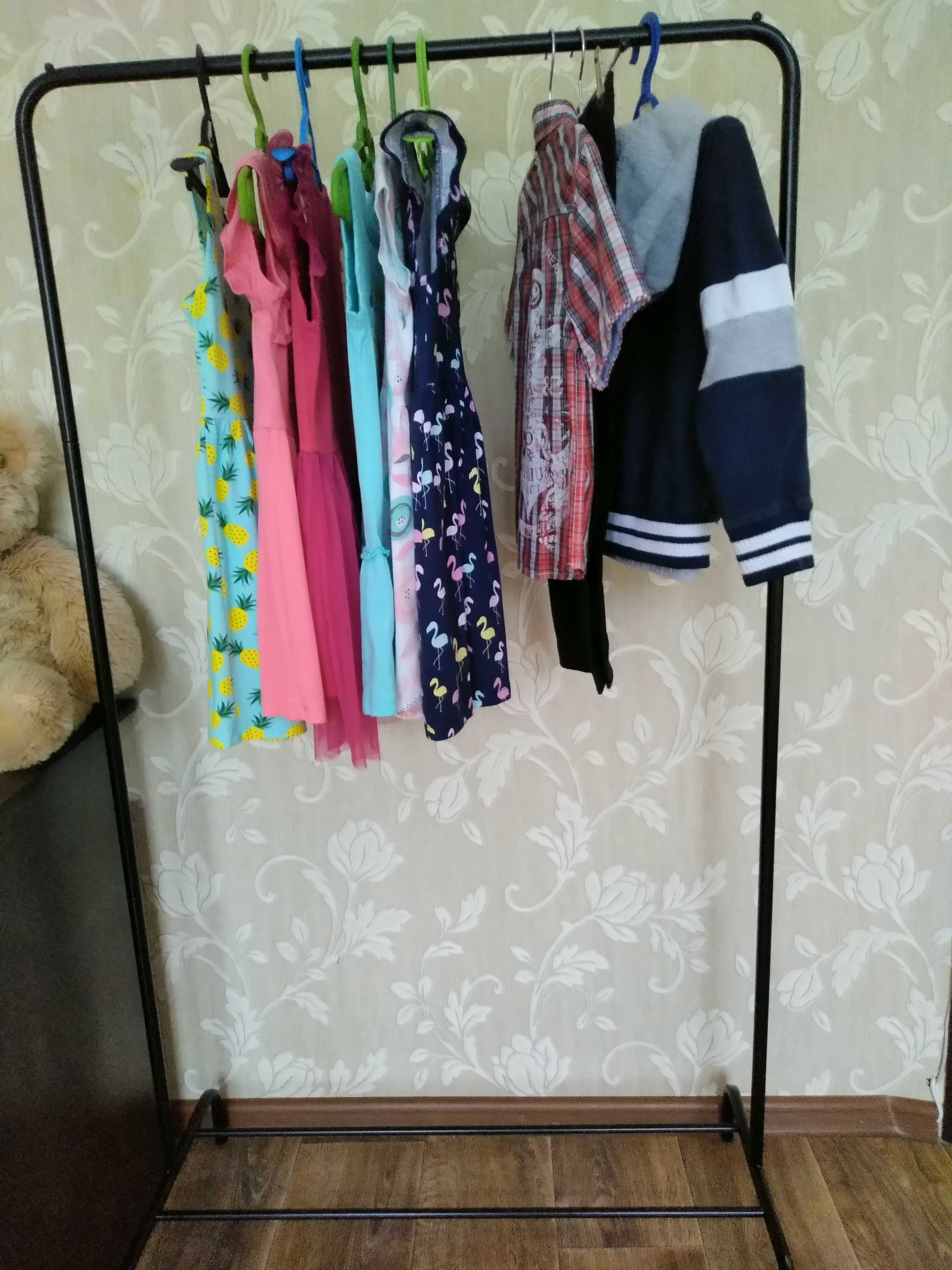Фотография покупателя товара Стойка для одежды «Радуга», 82×39×150 см, цвет чёрный - Фото 18