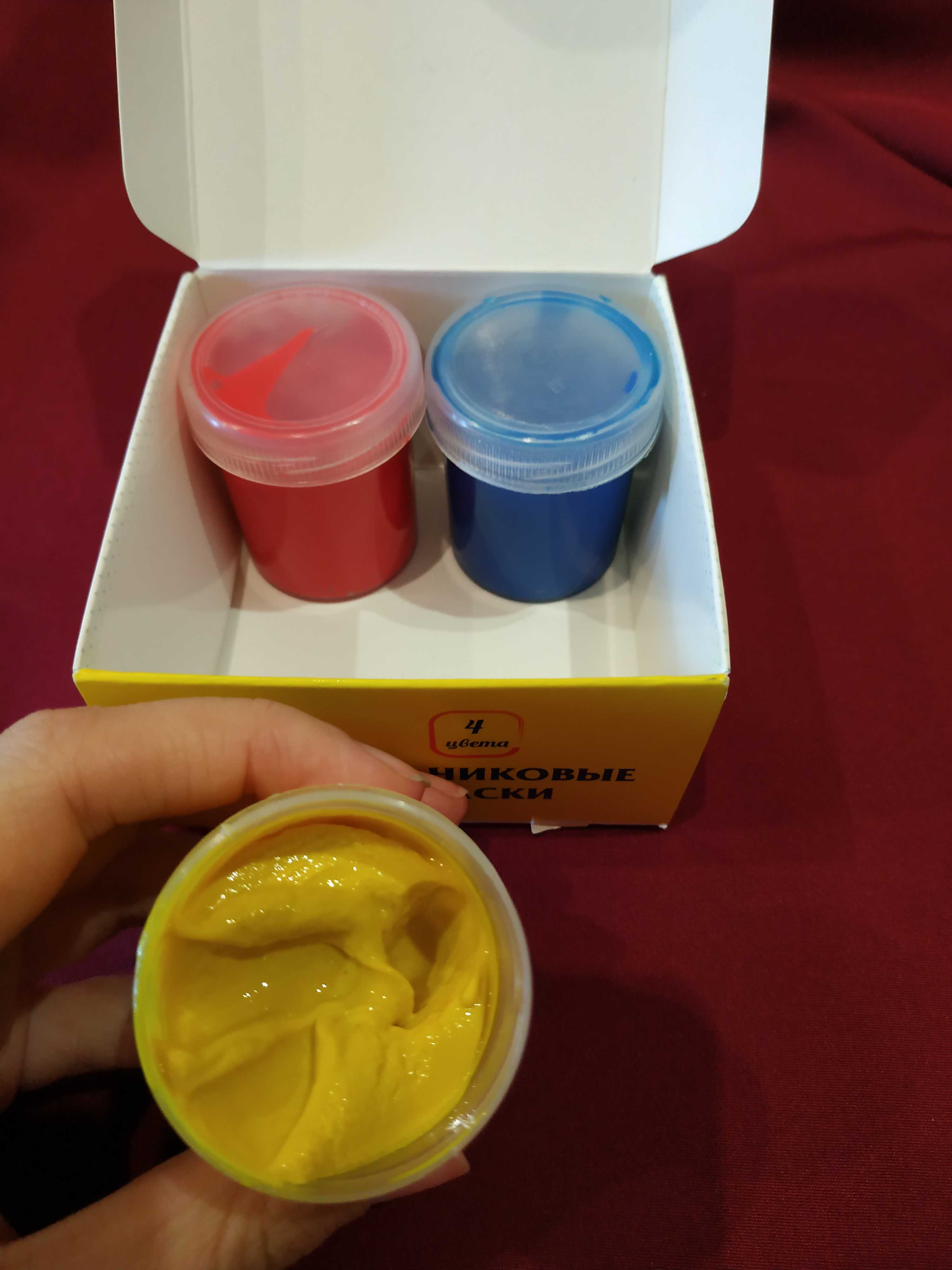Фотография покупателя товара Краски пальчиковые, набор 4 цвета x 40 мл, Экспоприбор - Фото 2