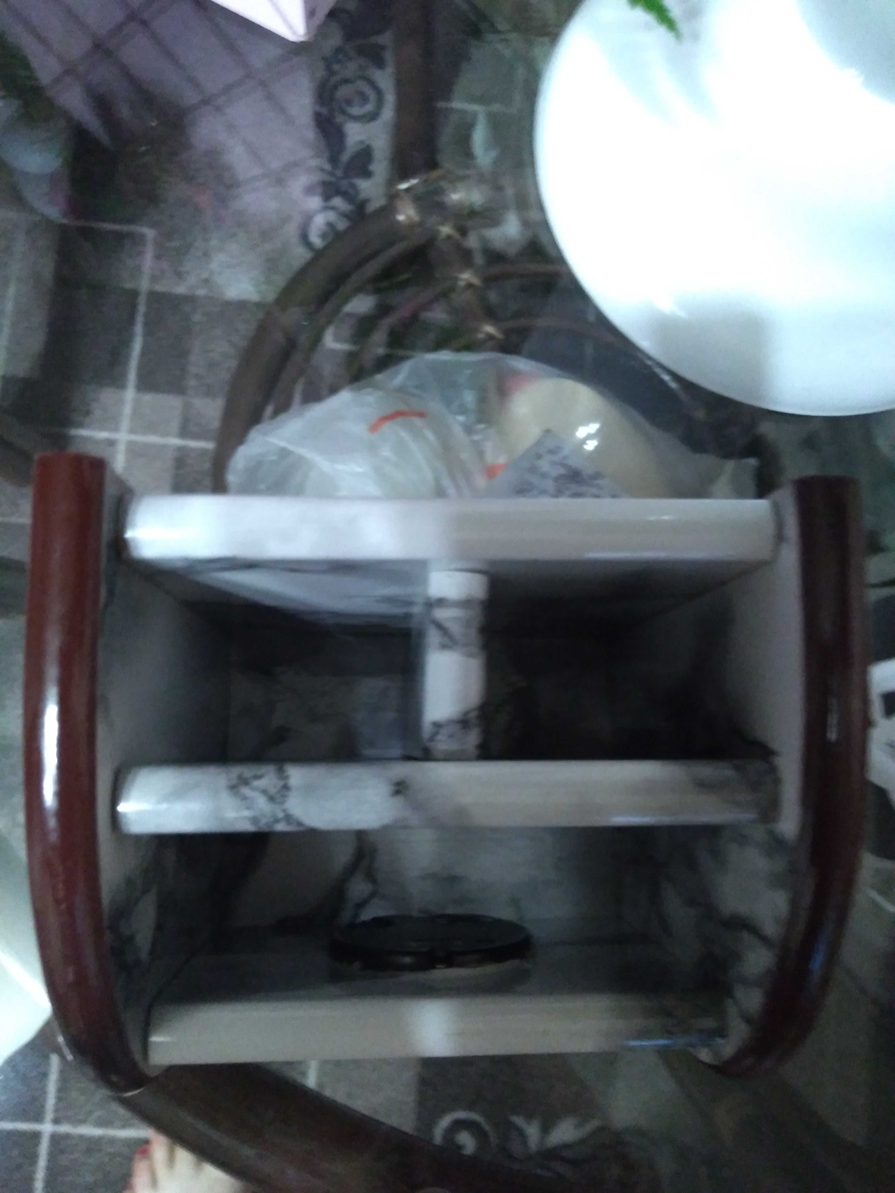 Фотография покупателя товара Органайзер с часами, 3 секции, под серый мрамор, 11*9,5 см - Фото 2
