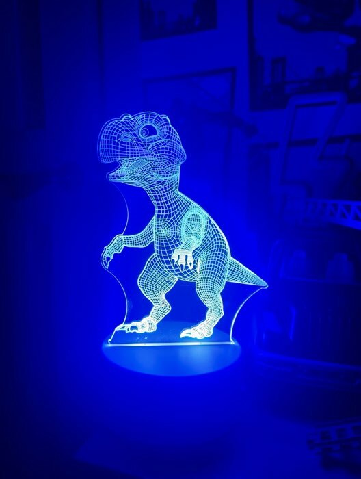 Фотография покупателя товара Светильник "Тираннозавр" LED RGB от сети RISALUX - Фото 1