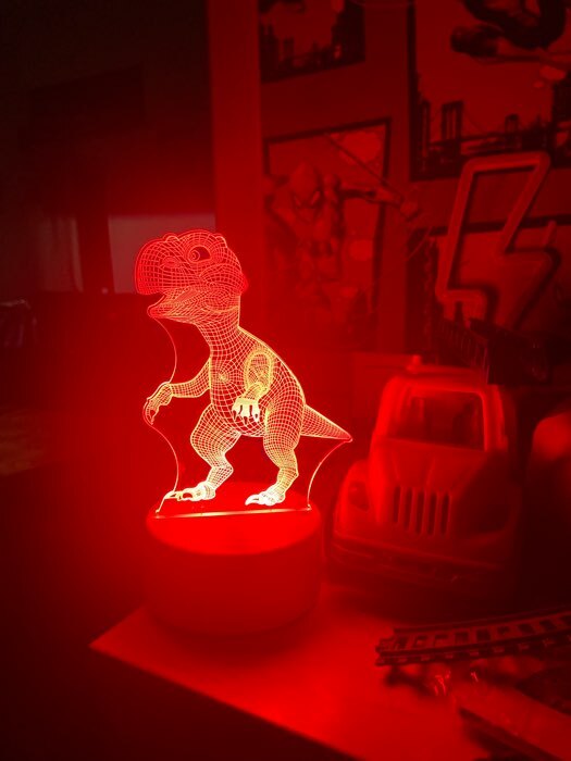 Фотография покупателя товара Светильник "Тираннозавр" LED RGB от сети RISALUX - Фото 3