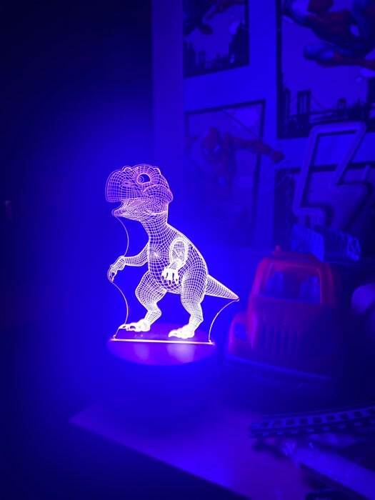 Фотография покупателя товара Светильник "Тираннозавр" LED RGB от сети RISALUX - Фото 2