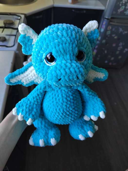 Фотография покупателя товара Плюшевая пряжа для вязания спицами, крючком YarnArt, Dolce, 100% микрополиэстер, 120 м/100 г, (746 св. бирюза)