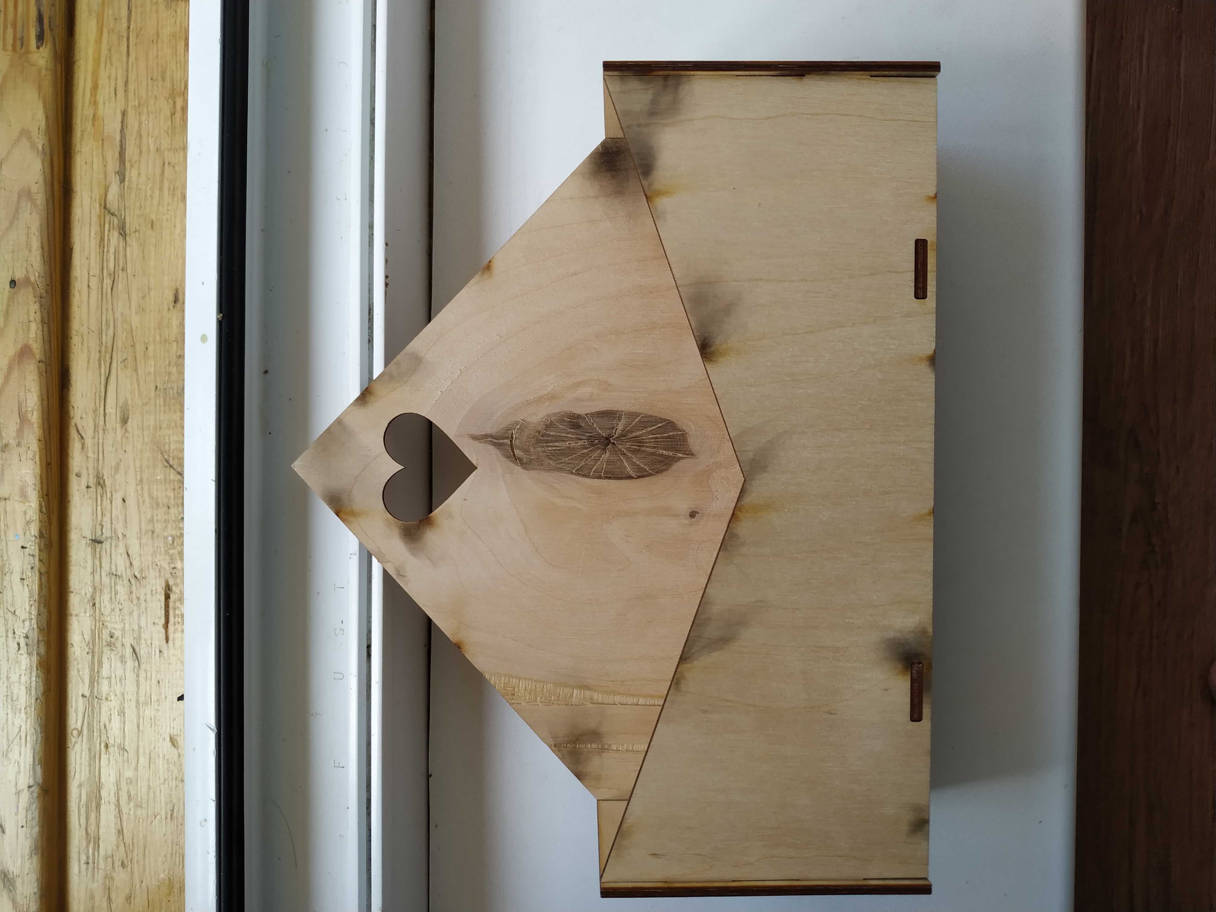 Фотография покупателя товара Кашпо деревянное 21×6×18 см Конверт "Доброе Сердце", натуральный Дарим Красиво - Фото 3