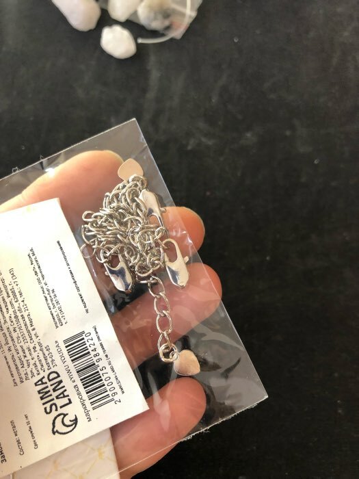 Фотография покупателя товара Замок карабин «Сердечко», 3 шт. с удлинителем 5.8 см 1.1×0.4 см, цвет серебро - Фото 1