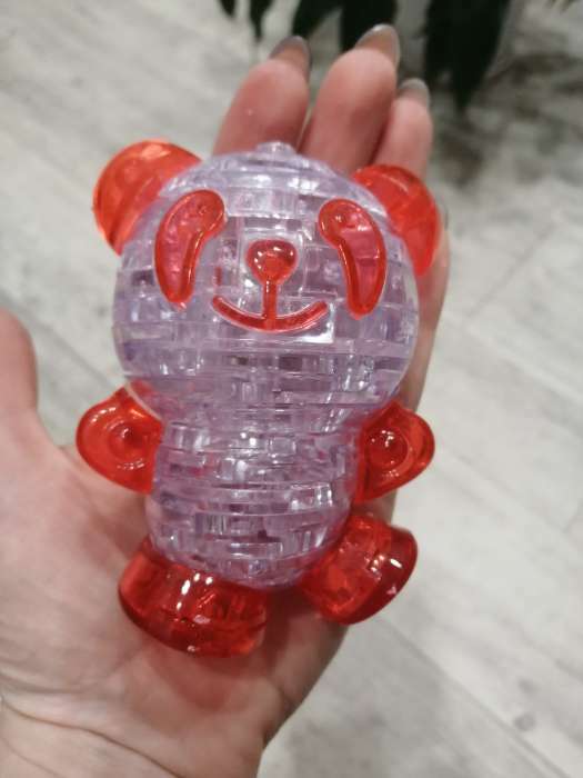 Фотография покупателя товара 3D пазл «Панда», кристаллический, 53 детали, цвета МИКС - Фото 1