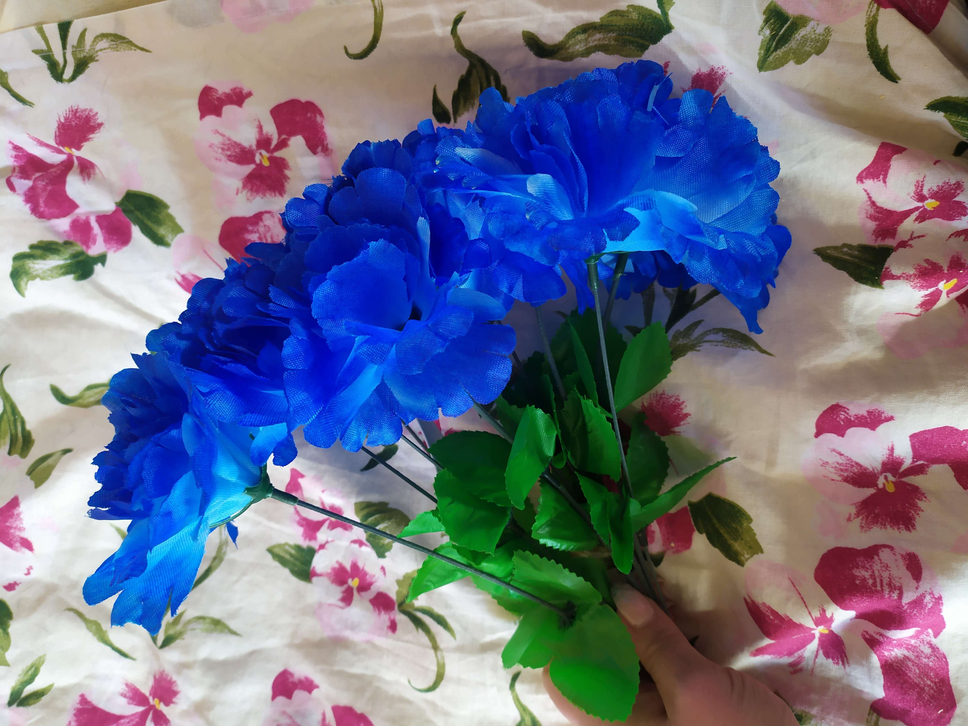 Фотография покупателя товара Цветы искусственные "Глоксиния соната" d-11 см h-20 см, голубой - Фото 8