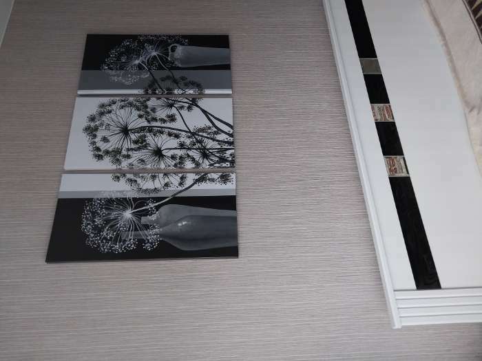 Фотография покупателя товара Картина модульная на подрамнике "Воздушный цветок" 99x65 см. (3-33х65)