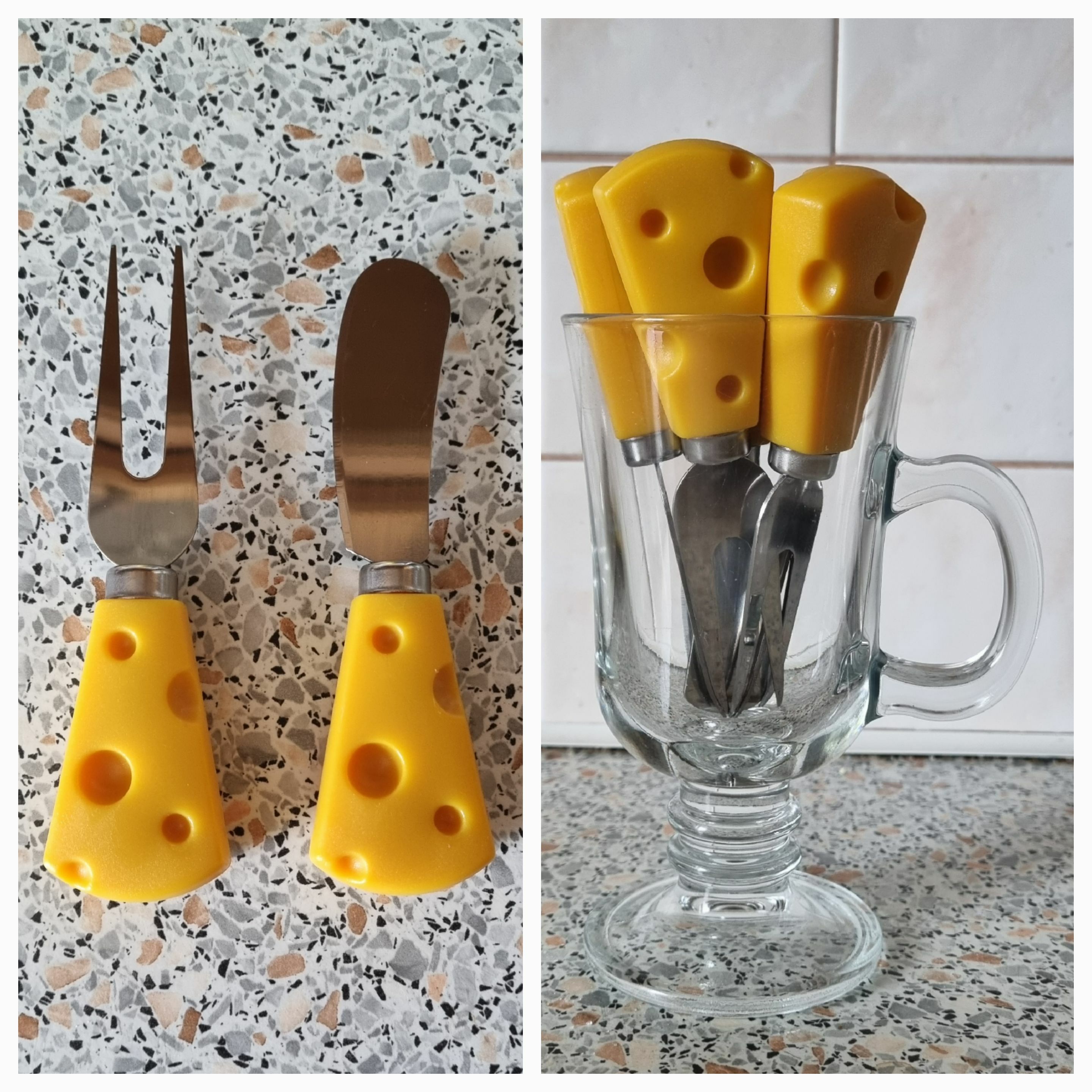 Фотография покупателя товара Нож для сыра Доляна Cheese, 12,5 см, цвет жёлтый - Фото 1
