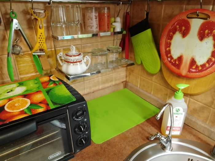 Фотография покупателя товара Коврик под посуду «Эконом», 30×40 см, цвет МИКС