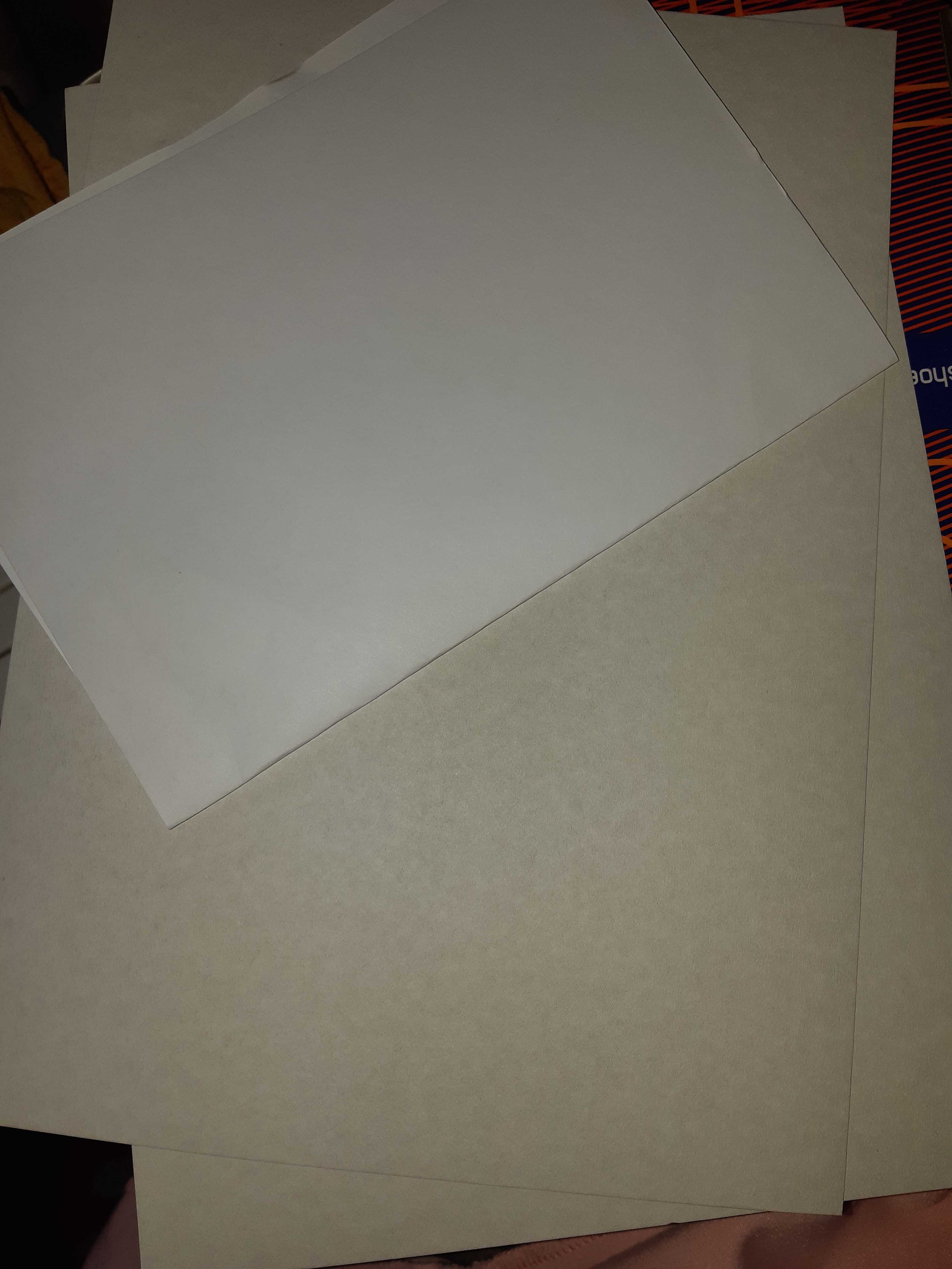 Фотография покупателя товара Картон для подшивки документов А4, 100 листов, немелованный, односторонний, блок 260 г/м2, бело-серый - Фото 4