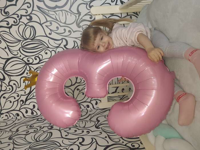 Фотография покупателя товара Воздушный шар фольгированный 40" «Цифра 3 с короной»