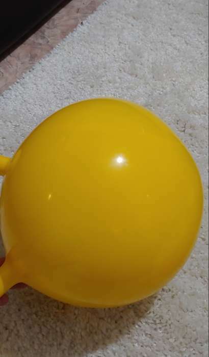 Фотография покупателя товара Мяч детский с рожками, d=40 см, 210 г, цвет МИКС - Фото 6