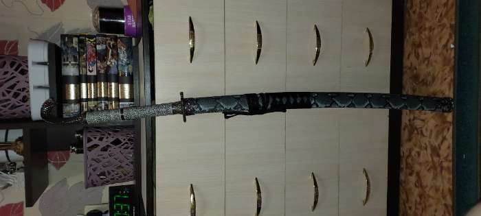 Фотография покупателя товара Макет оружия «Сувенирная катана. Рику», 107 см, рукоять под змеиную кожу - Фото 1