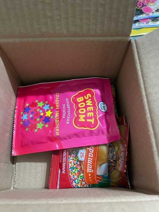 Фотография покупателя товара Посыпка кондитерская «Звёзды», 30 г - Фото 2