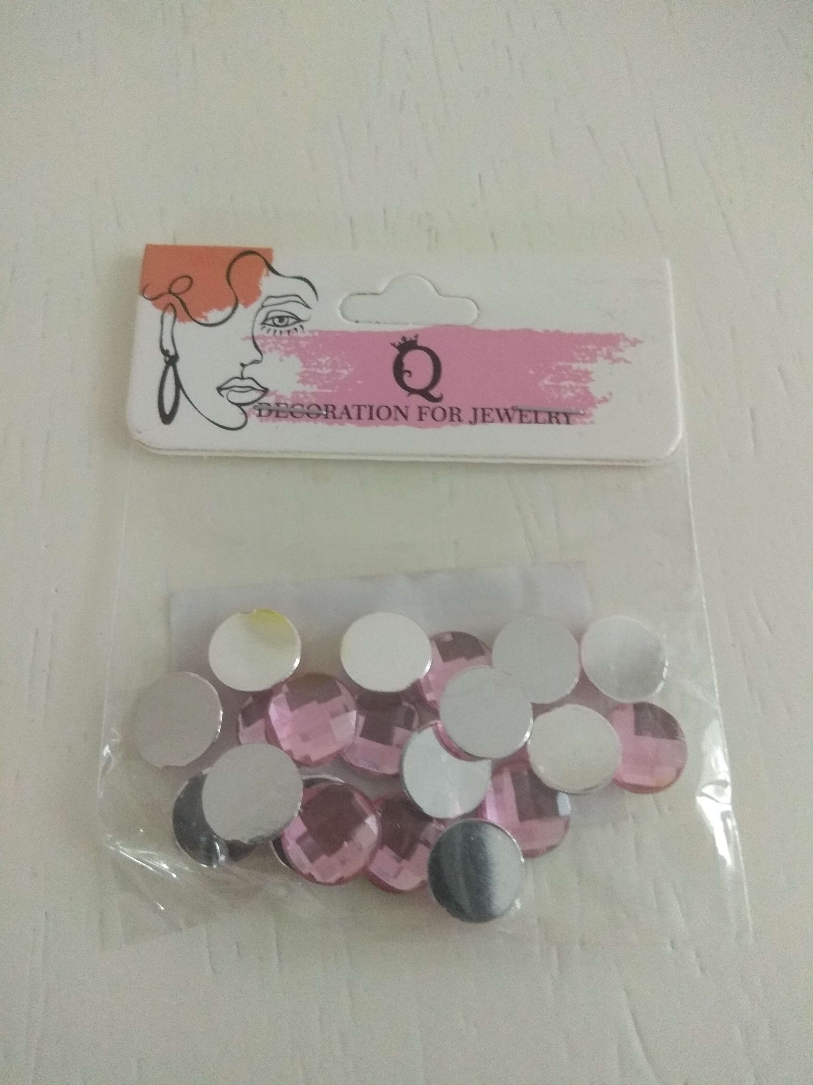 Фотография покупателя товара Стразы плоские клеевые (набор 20 шт.), 10 мм, цвет розовый - Фото 1