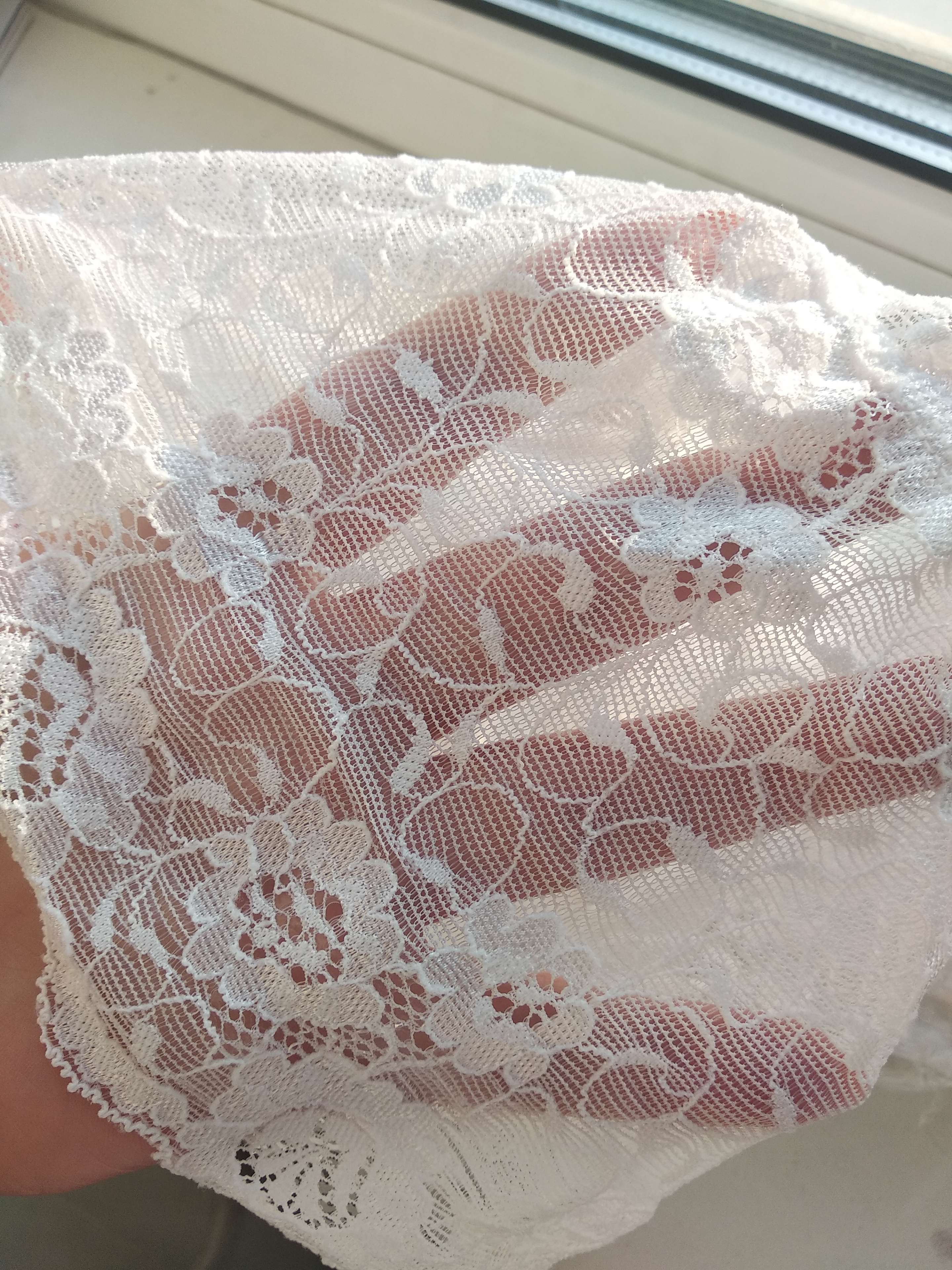 Фотография покупателя товара Чулки в крупную сетку SoftLine Collection, кружевная резинка, цвет белый, размер XL - Фото 2