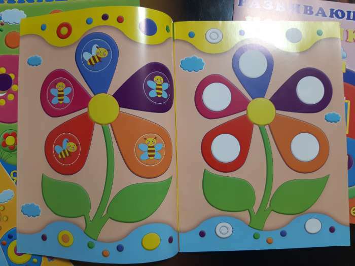 Фотография покупателя товара Развивающие наклейки для малышей «Цветы» - Фото 3