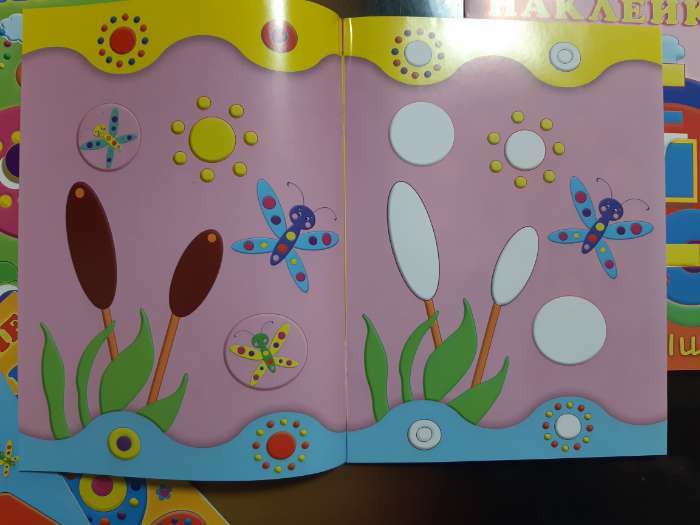 Фотография покупателя товара Развивающие наклейки для малышей «Цветы» - Фото 2