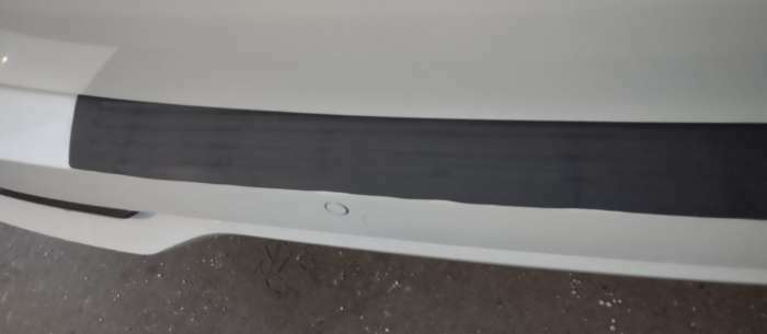 Фотография покупателя товара Защитная накладка TORSO на бампер авто, 8×90 см - Фото 2