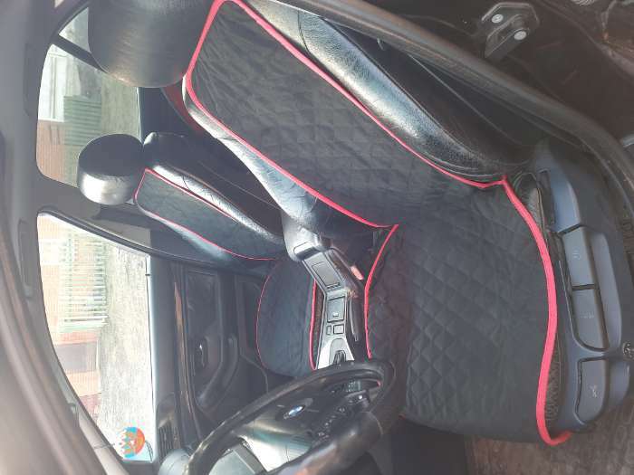 Фотография покупателя товара Накидка на переднее сиденье, велюр, размер 55 х 130 см, черный, с красным кантом - Фото 1