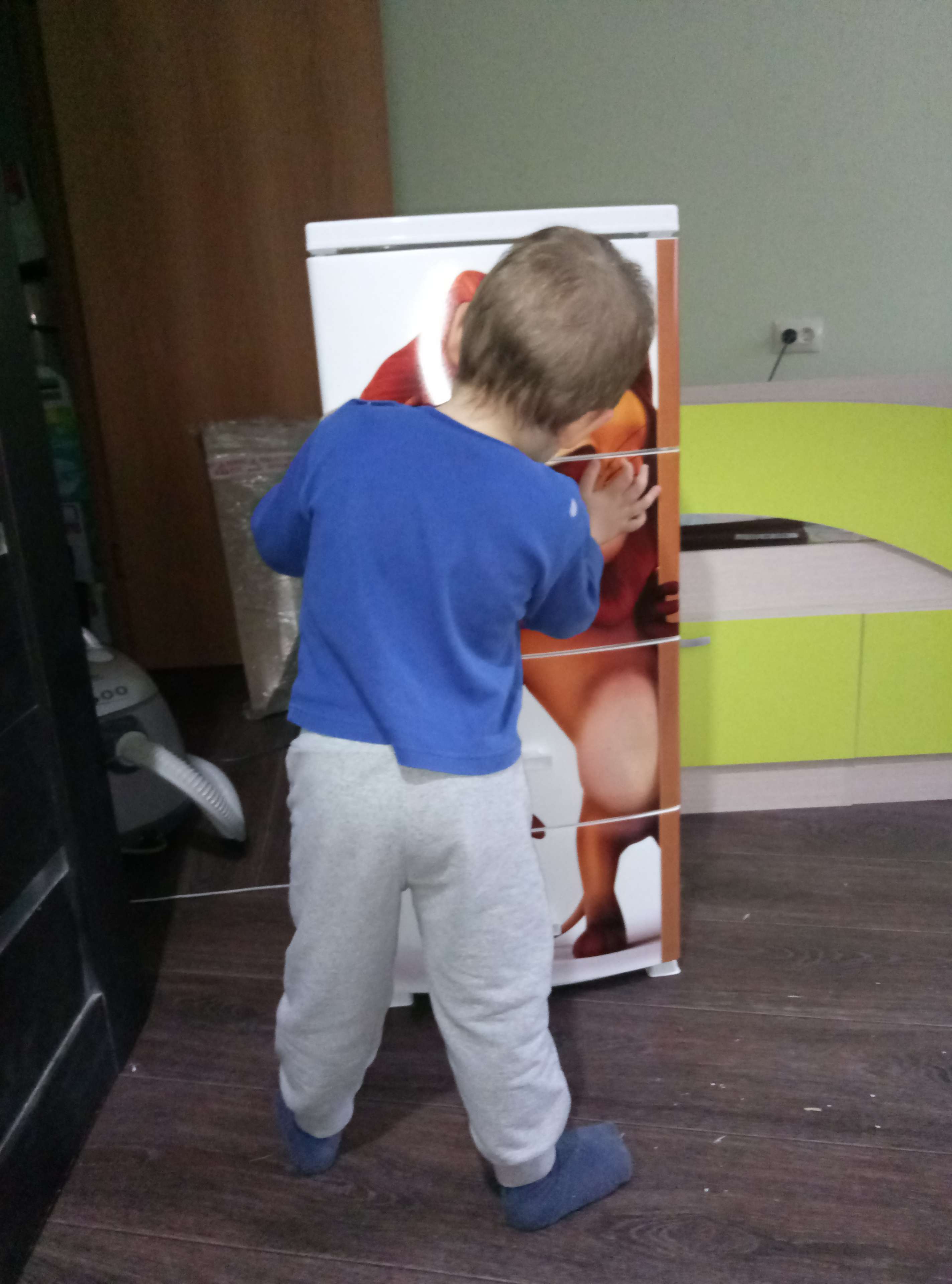 Фотография покупателя товара Комод детский 4-х секционный «Декор. Лев», цвет белый