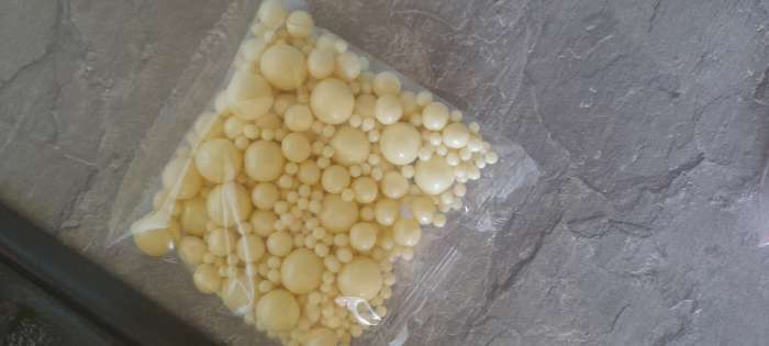 Фотография покупателя товара Посыпка кондитерская "Жемчуг", взорванные зерна риса, жёлтый микс, 50 г - Фото 3