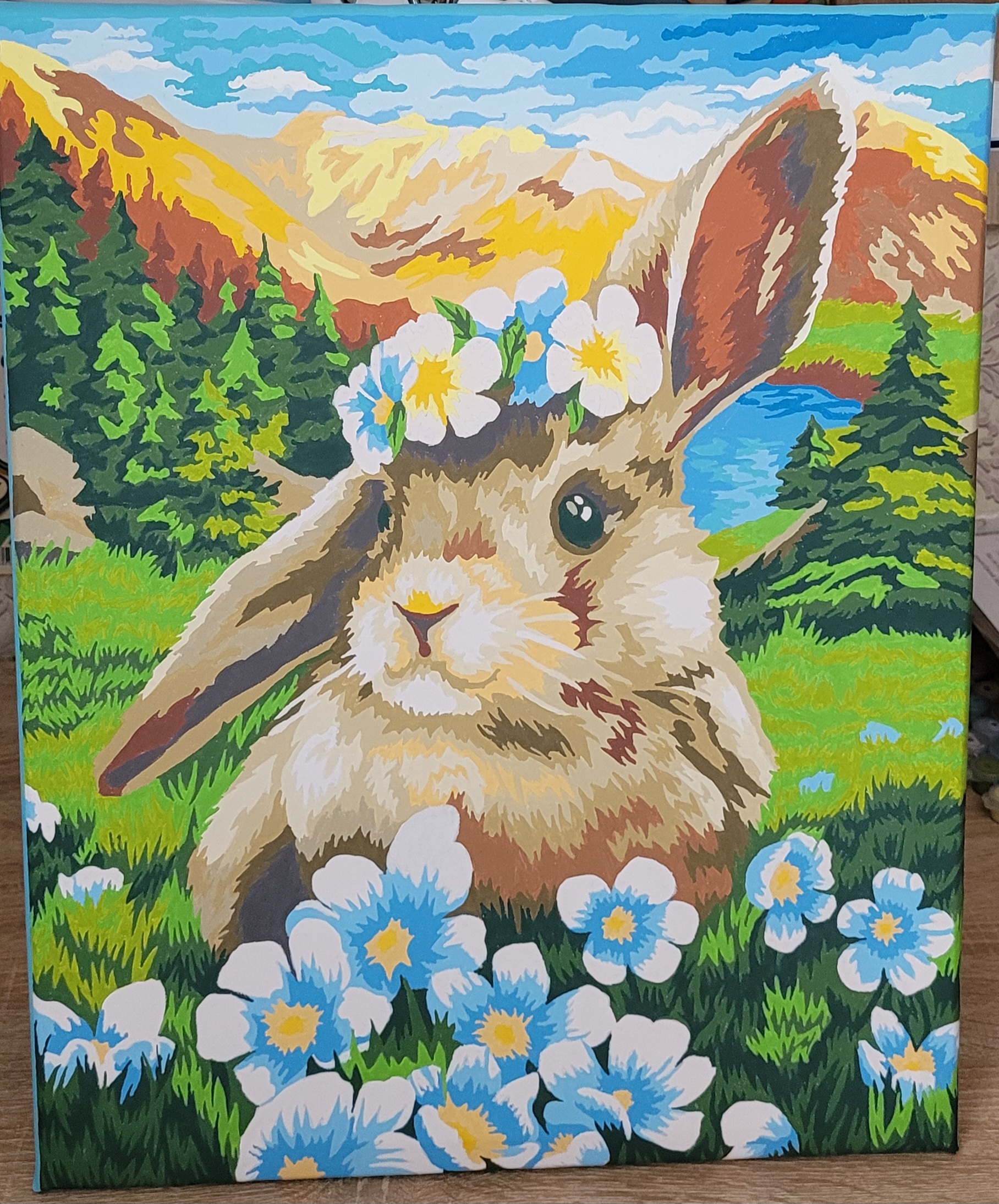 Фотография покупателя товара Картина по номерам на холсте с подрамником «Пасха: заяц», 40 х 50 см - Фото 1