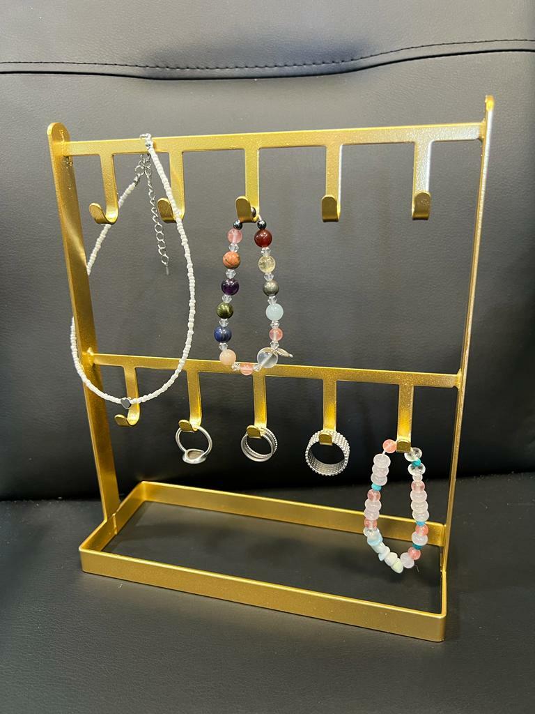 Фотография покупателя товара Подставка для украшений «Крючок», 20×7,5×24, цвет золотой - Фото 2