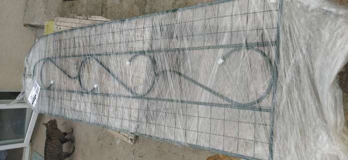 Фотография покупателя товара Шпалера, 210 × 50 × 1 см, металл, зелёная, «Узорная»