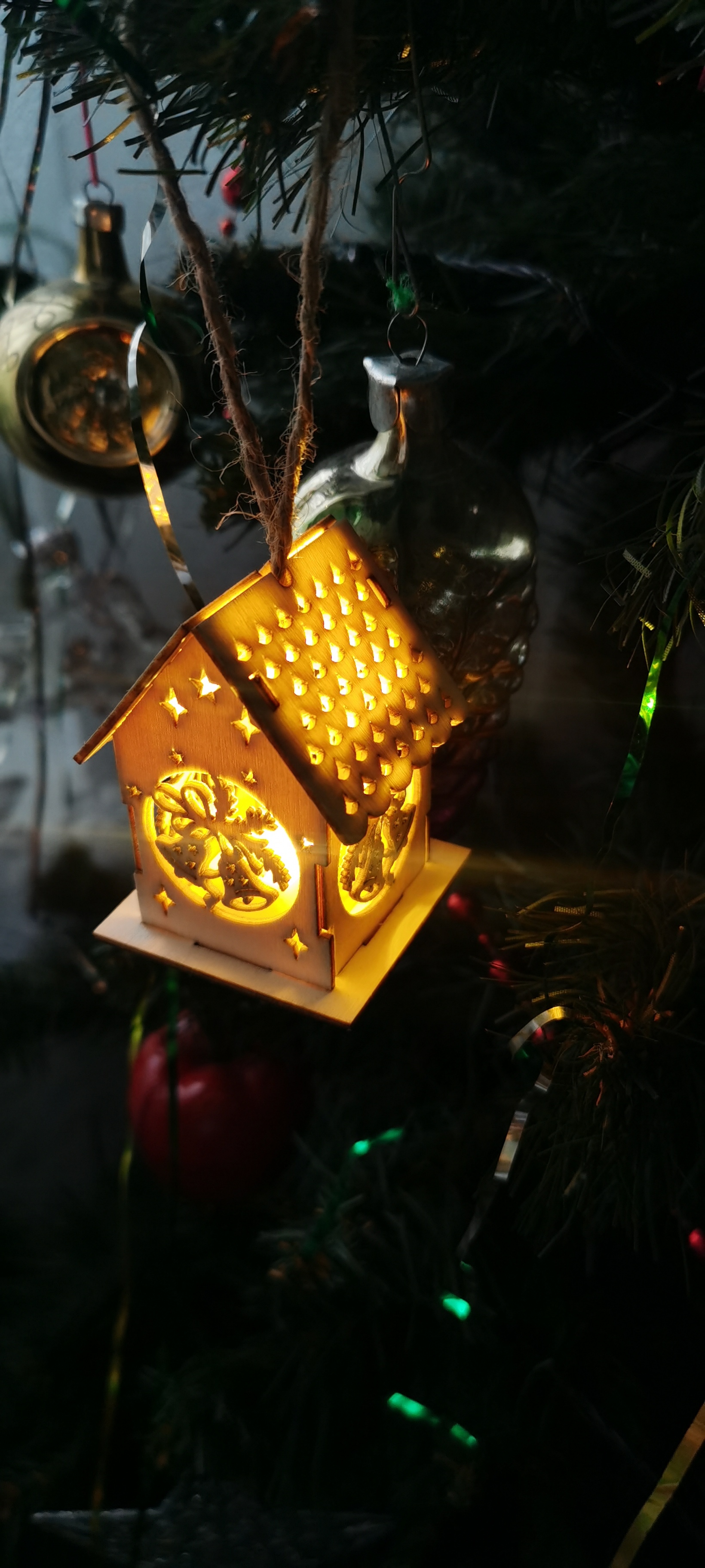Фотография покупателя товара Декор с подсветкой «Новогодние колокольчики», мини - Фото 2
