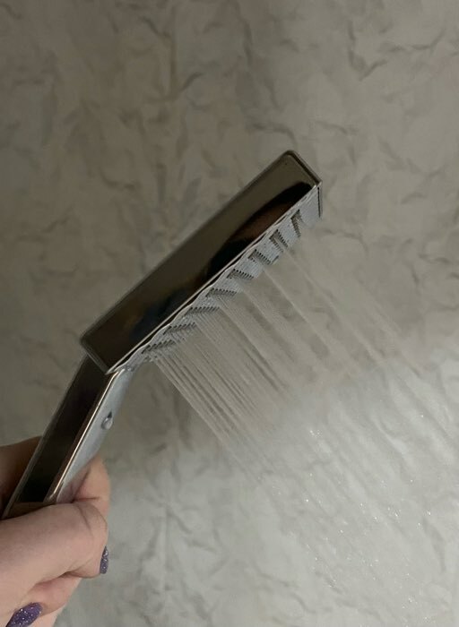 Фотография покупателя товара Лейка для душа ZEIN Z0204, пластик, 1 режим, цвет хром - Фото 2