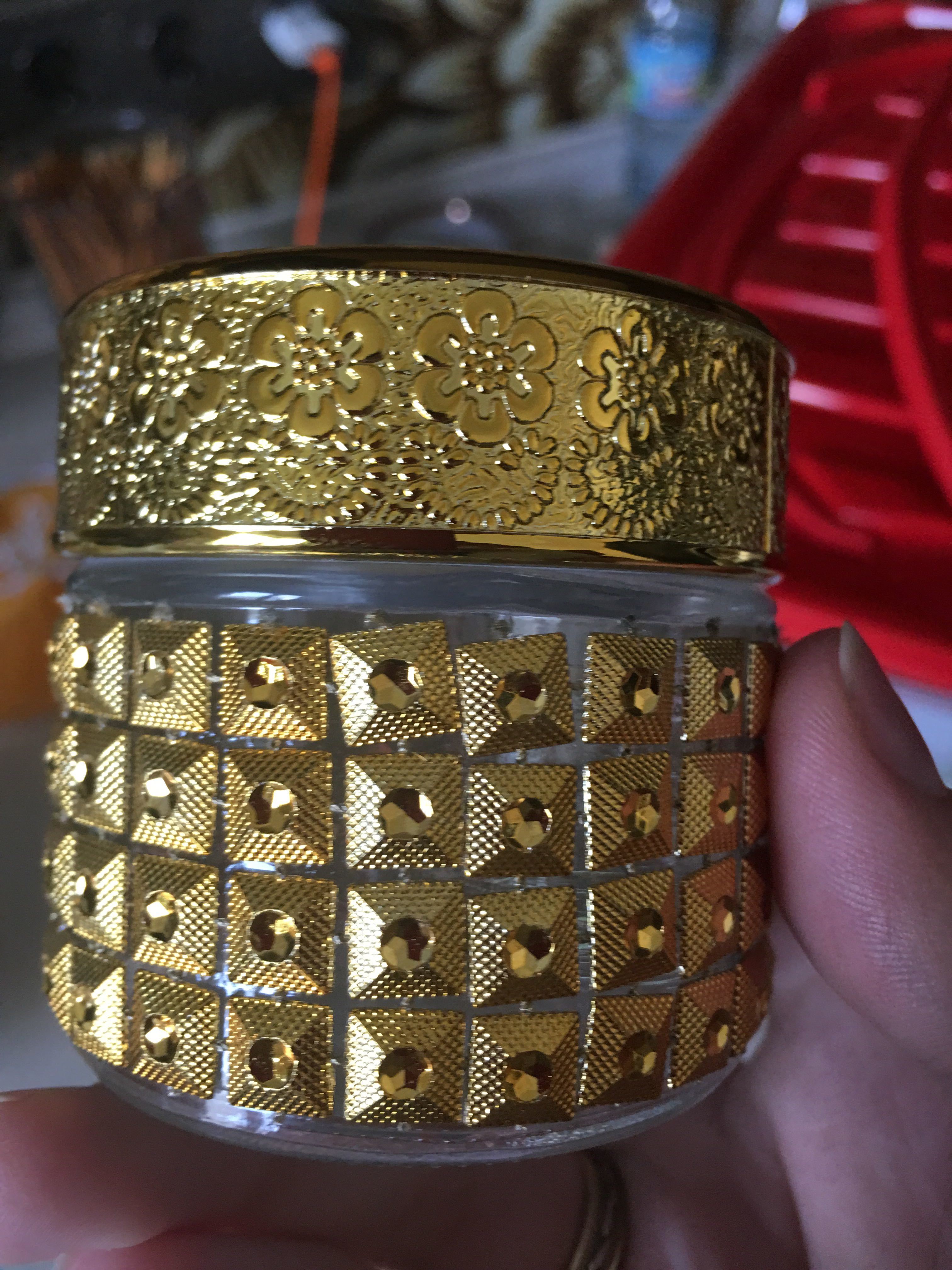 Фотография покупателя товара Баночка стеклянная для специй «Голд», 100 мл, 5,7×5,5, цвет золотой