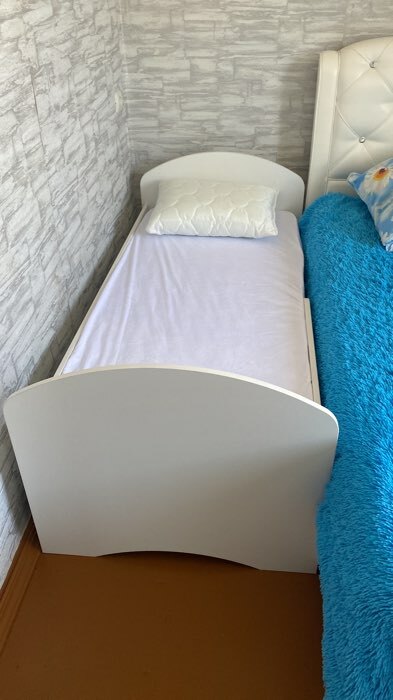 Фотография покупателя товара Кровать детская, спальное место 1600 × 700 мм, цвет белый - Фото 2