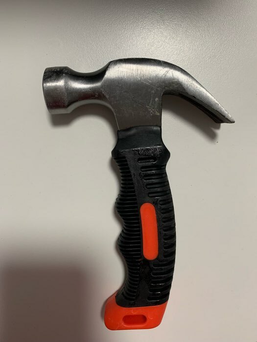 Фотография покупателя товара Молоток-гвоздодер ТУНДРА mini, обрезиненная рукоятка, 225 г - Фото 2