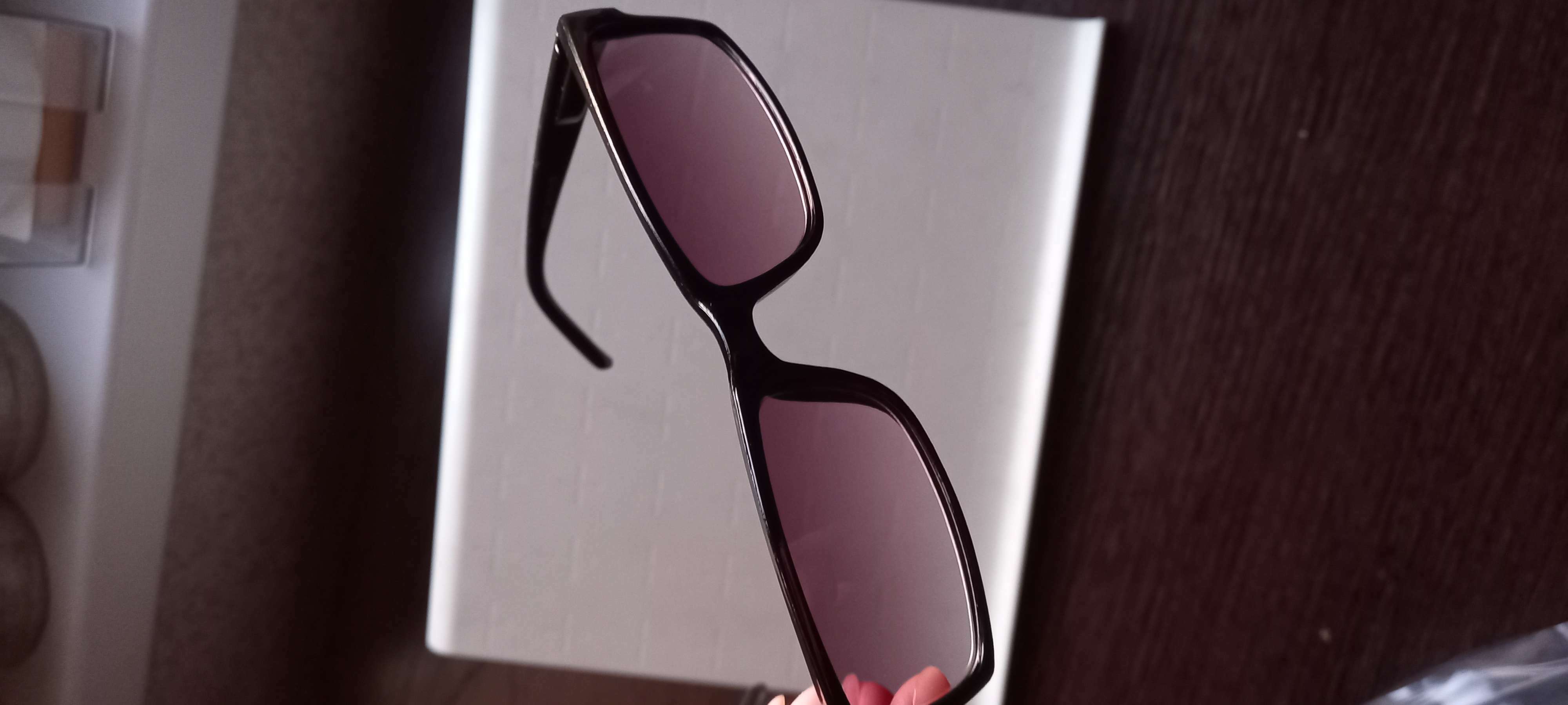 Фотография покупателя товара Готовые очки Восток 6617 тонированные, цвет чёрный, отгибающаяся дужка, +3,5 - Фото 1