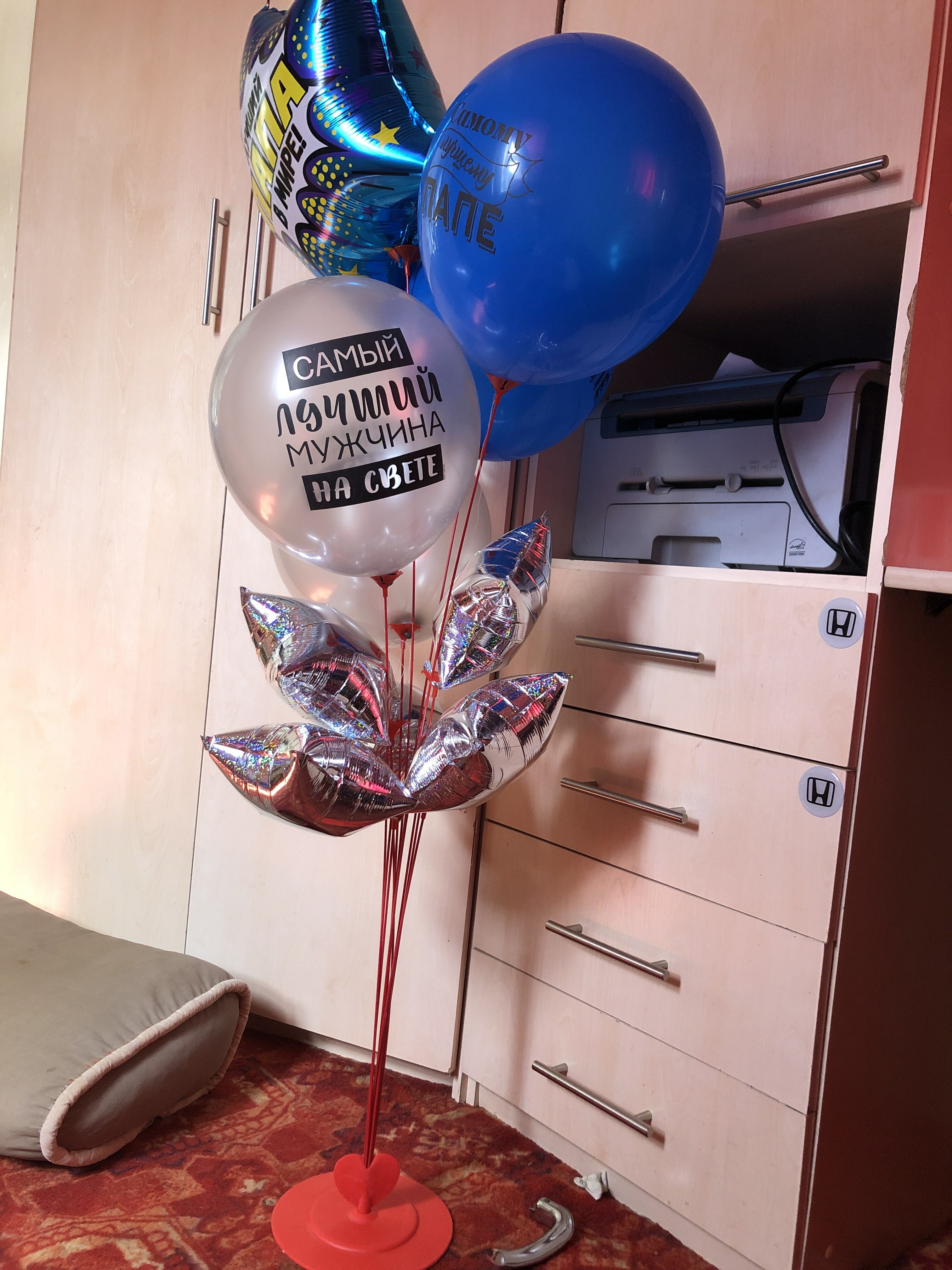 Фотография покупателя товара Стойка для воздушных шаров с подставкой, на 11 шаров, цвет красный - Фото 81