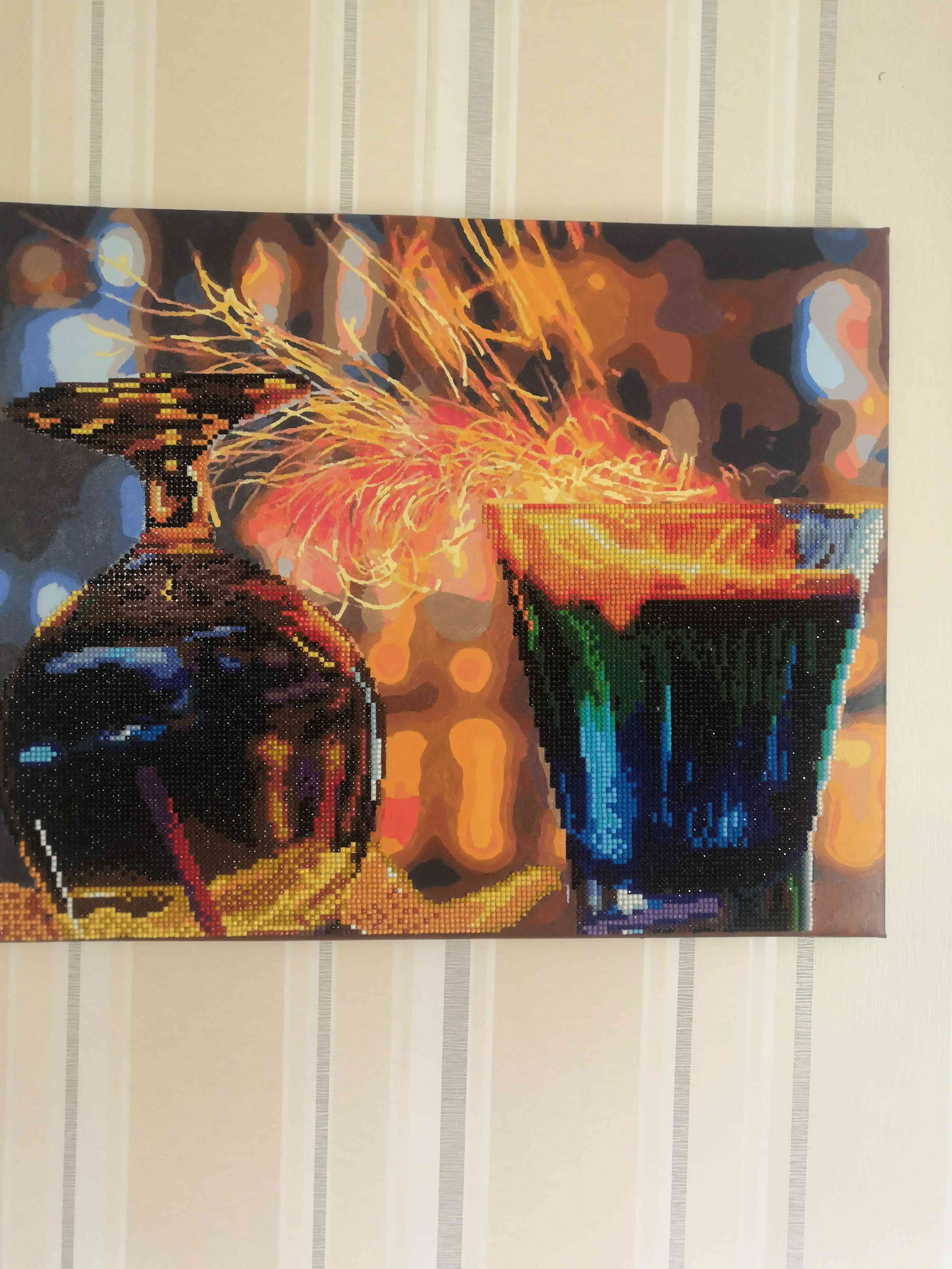 Фотография покупателя товара Алмазная картина-раскраска "Огненные коктейли" - Фото 2