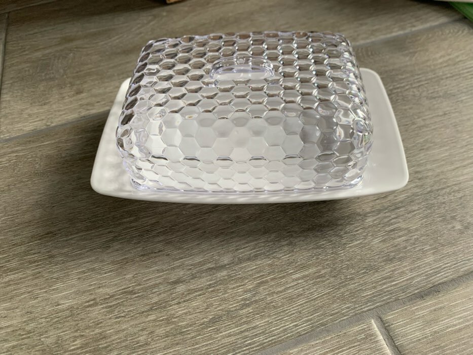 Фотография покупателя товара Маслёнка Альтернатива «Мозаика», 18.5×12×7.2 см, пластик, белая - Фото 4