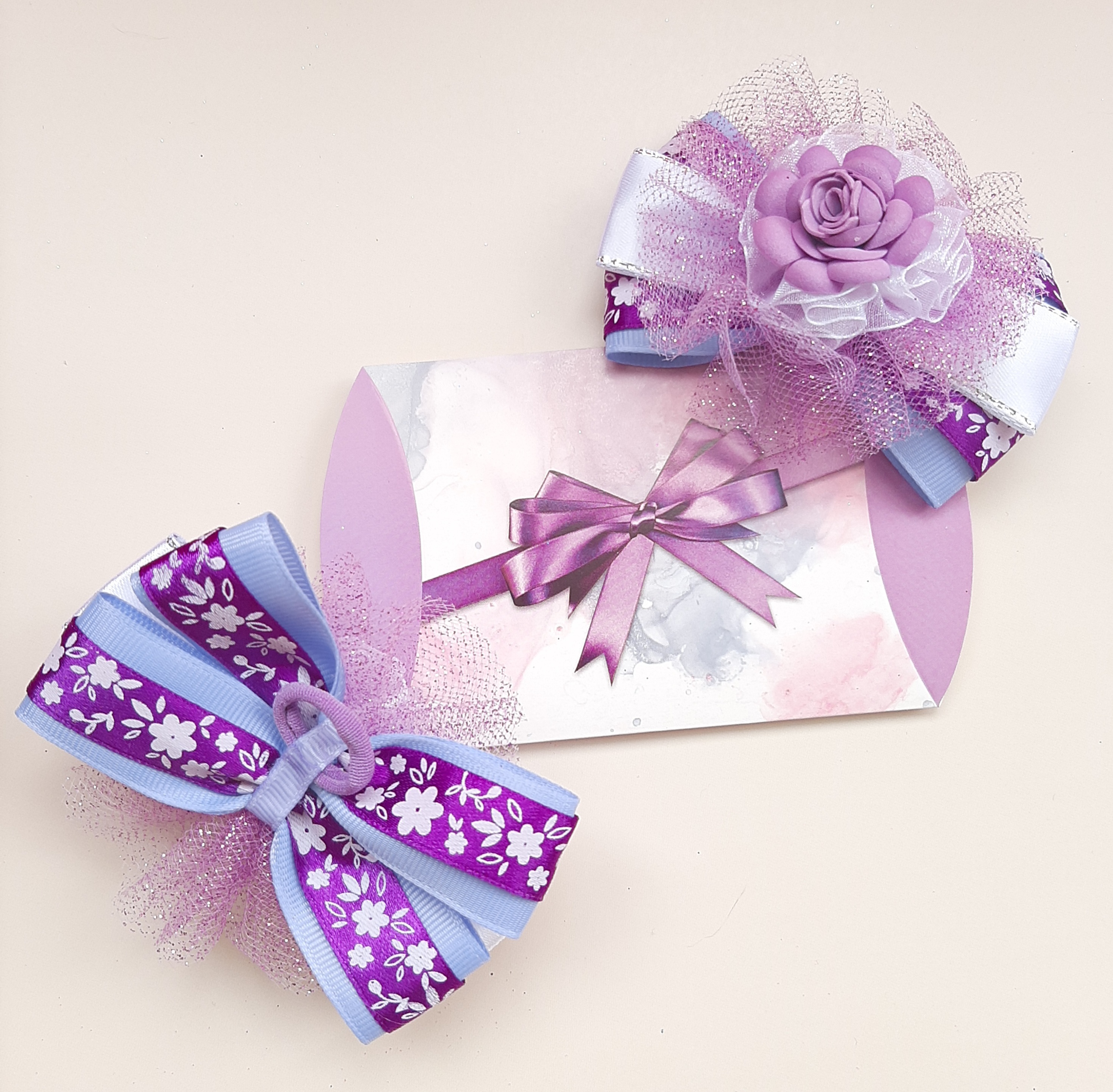 Фотография покупателя товара Лента атласная «Цветочки», 15 мм × 23 ± 1 м, цвет фиолетовый №035 - Фото 1