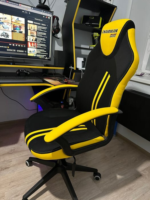 Фотография покупателя товара Игровое кресло "Chairman game" 26 черный/желтый - Фото 3